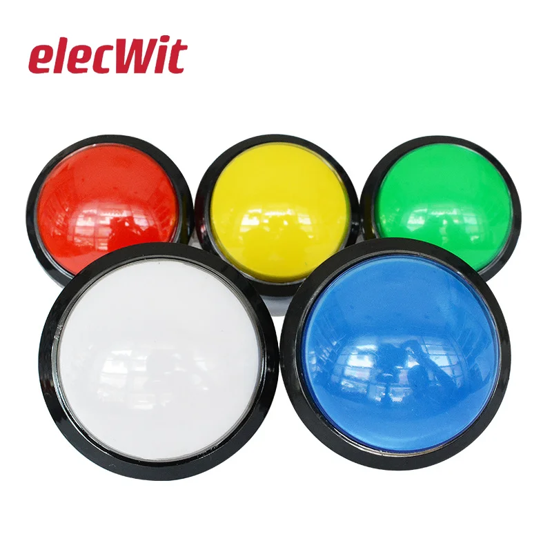 

5pcs 60mm big circle button game console button with light Patpa music game console convex surface inching button