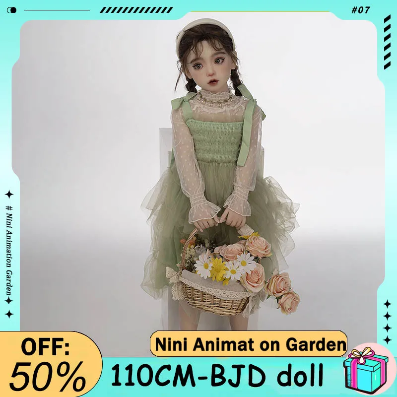

110 см зеленая молодежная игрушечная модель для маленьких девочек, фигурка куклы BJD, импортный силиконовый материал, съемная головка, болт M16/M8