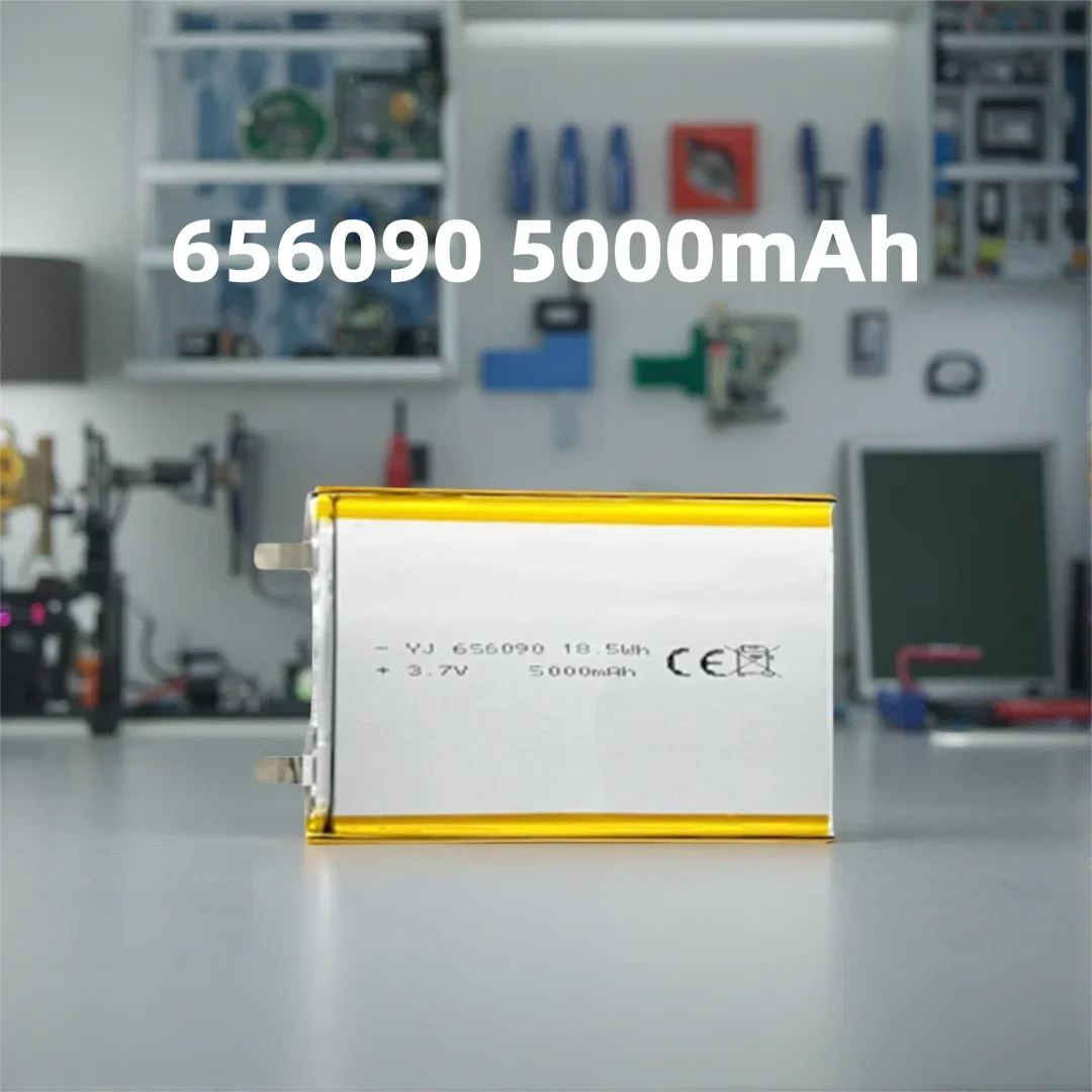 656090 3.7V 5000mAh Rechargeable LiPo Battery High Capacity Polymer Cell for Tablets, Cameras, Power Banks 126280 805080 357090