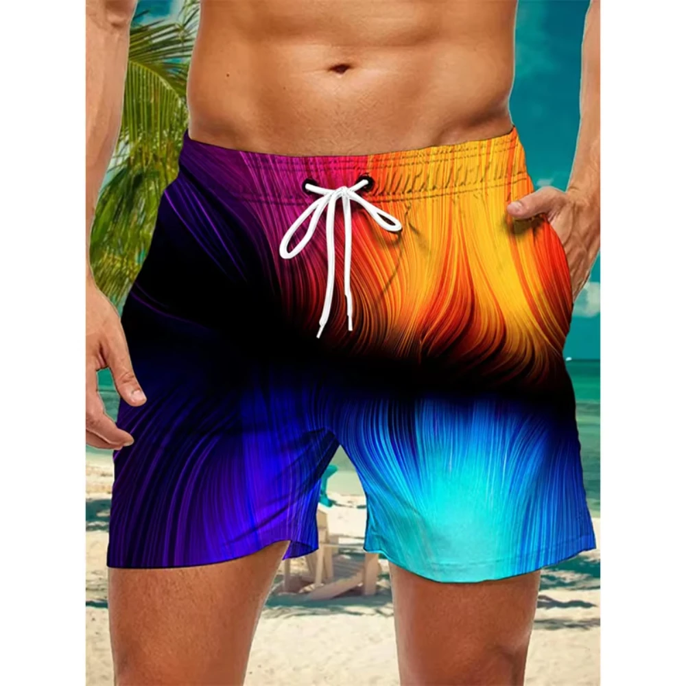 2025 جديد أشجار النخيل الاستوائية ثلاثية الأبعاد طباعة الشاطئ قصيرة ملابس للرجال الصيف الشاطئ الترفيه شخصية النبات الرسم مجلس السراويل #3