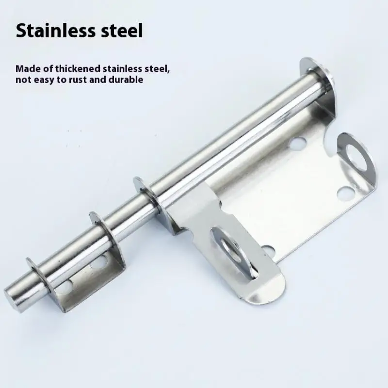 Durable Stainless Steel Door Latch Set, Solid Sliding Bolts for Safety Home Hardware