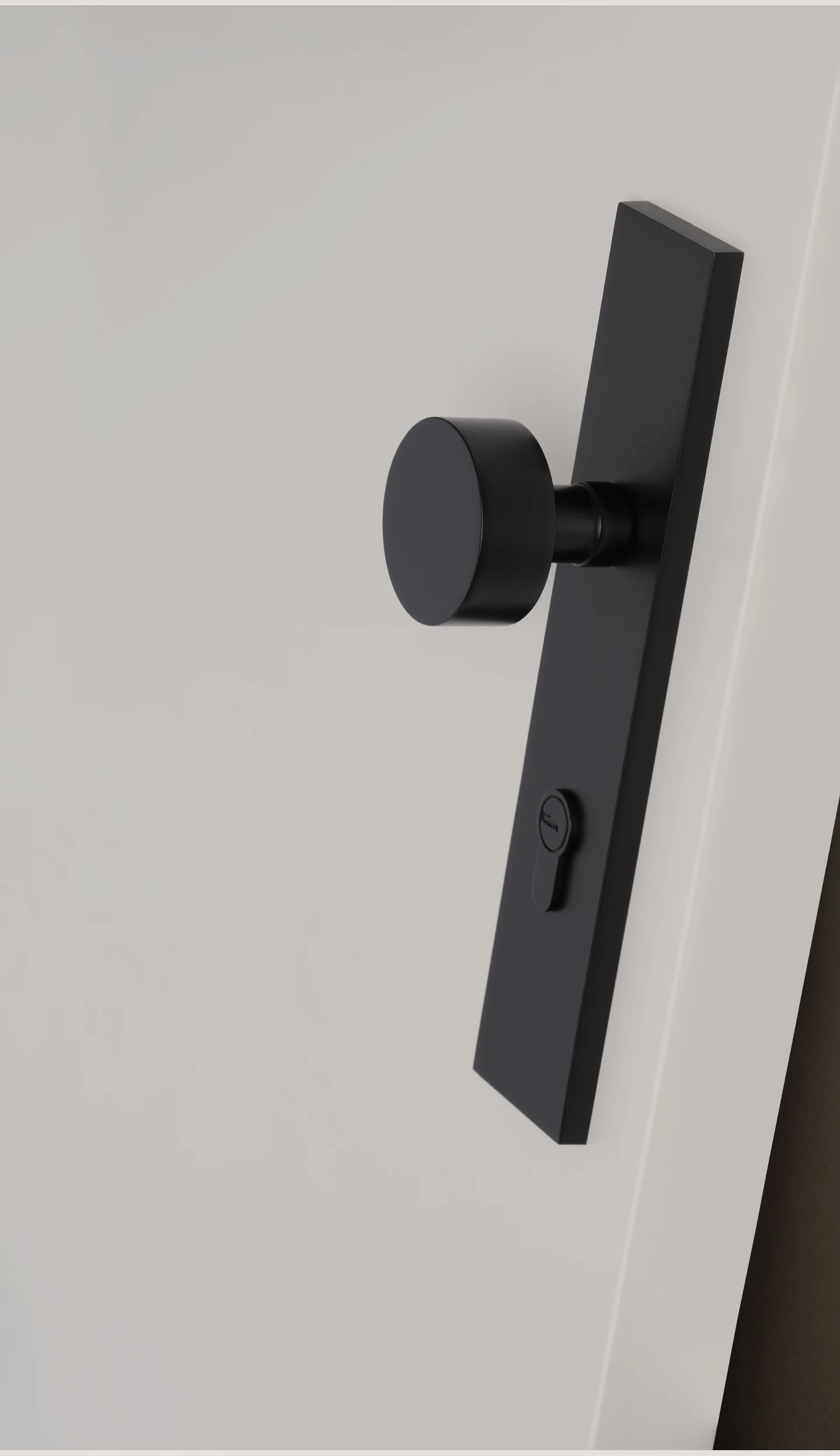 DOOROOM Messing-Türschloss-Set, schwarze integrierte Schlosspaneele, Innentürschloss, dekoratives Schloss, Durchgangsschloss, Türgriff – Detail 7