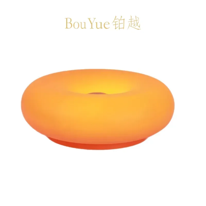 Vintage Donut Wall Lamp Touch Control Three Color Dimming Ambient Light Orange Retro Sconce for Bedroom Decor