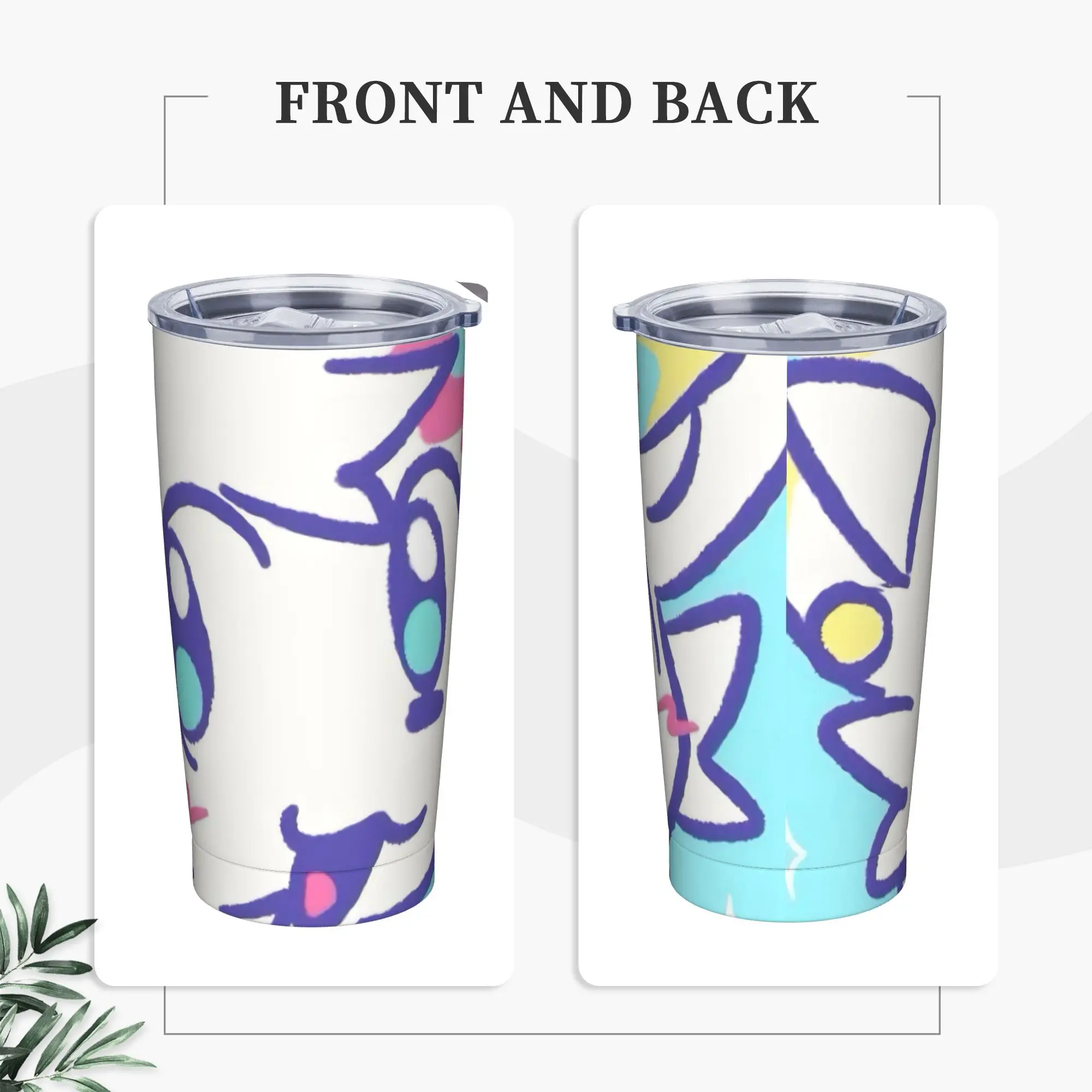 Boykissers Silly Cat Insulated Tumbler with Straws Furry Stainless Steel Coffee Mugs Double Wall Water Bottle Cup, 20oz