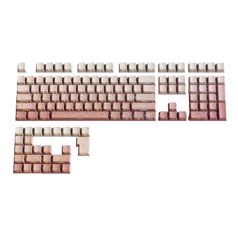 97-Tasten, seitlich bedruckte Tastenkappen, professionelle PBT-Konturlinien, OEM-Höhen-Upgrades für mechanische PC-Tastaturen – Detail 1