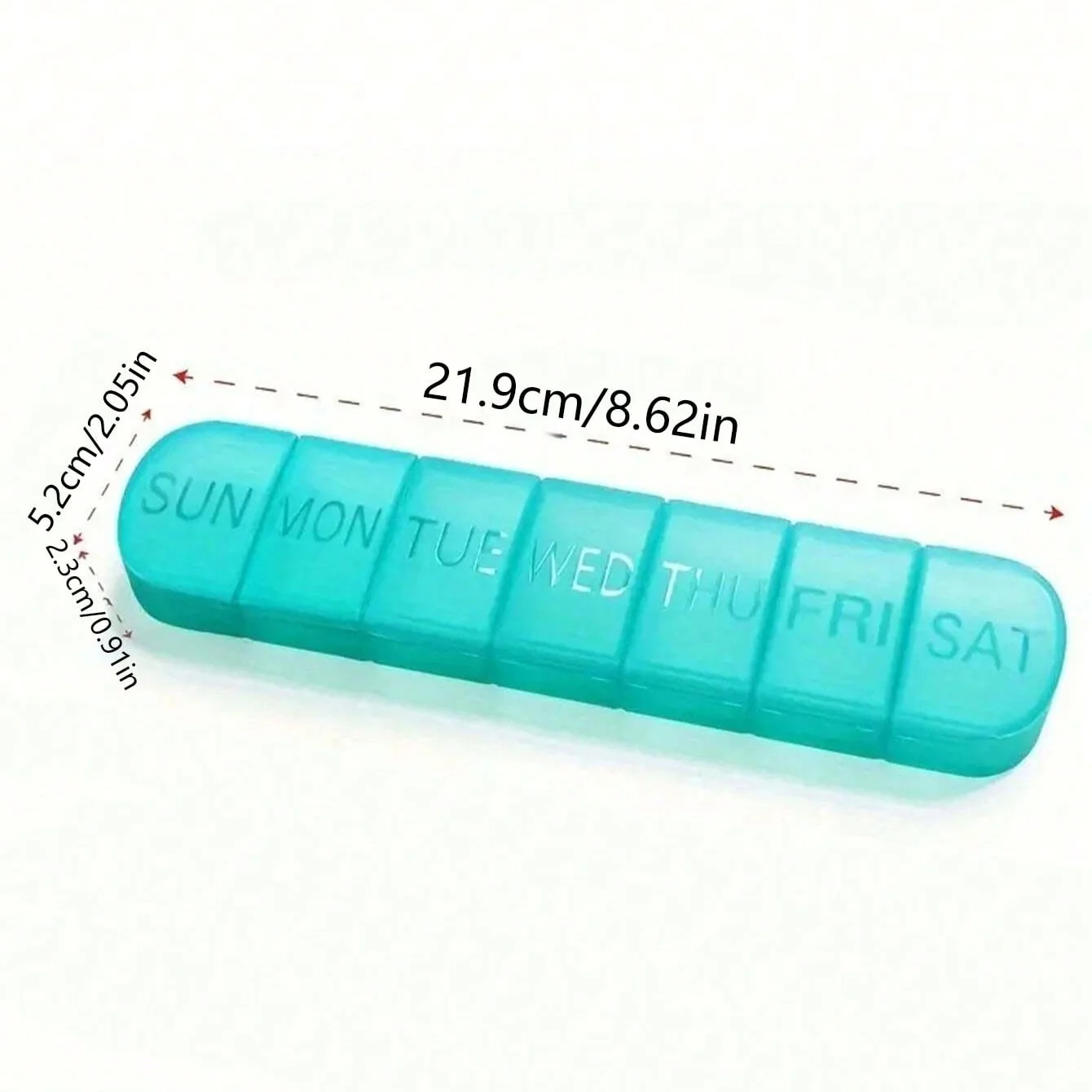 2 stücke 7 Tage Wöchentlich Pillbox Tablet Halter Medizin Lagerung Fall Medikament Container Pille Veranstalter Wöchentliche Kapsel Pille Box Organizer – Detail 12