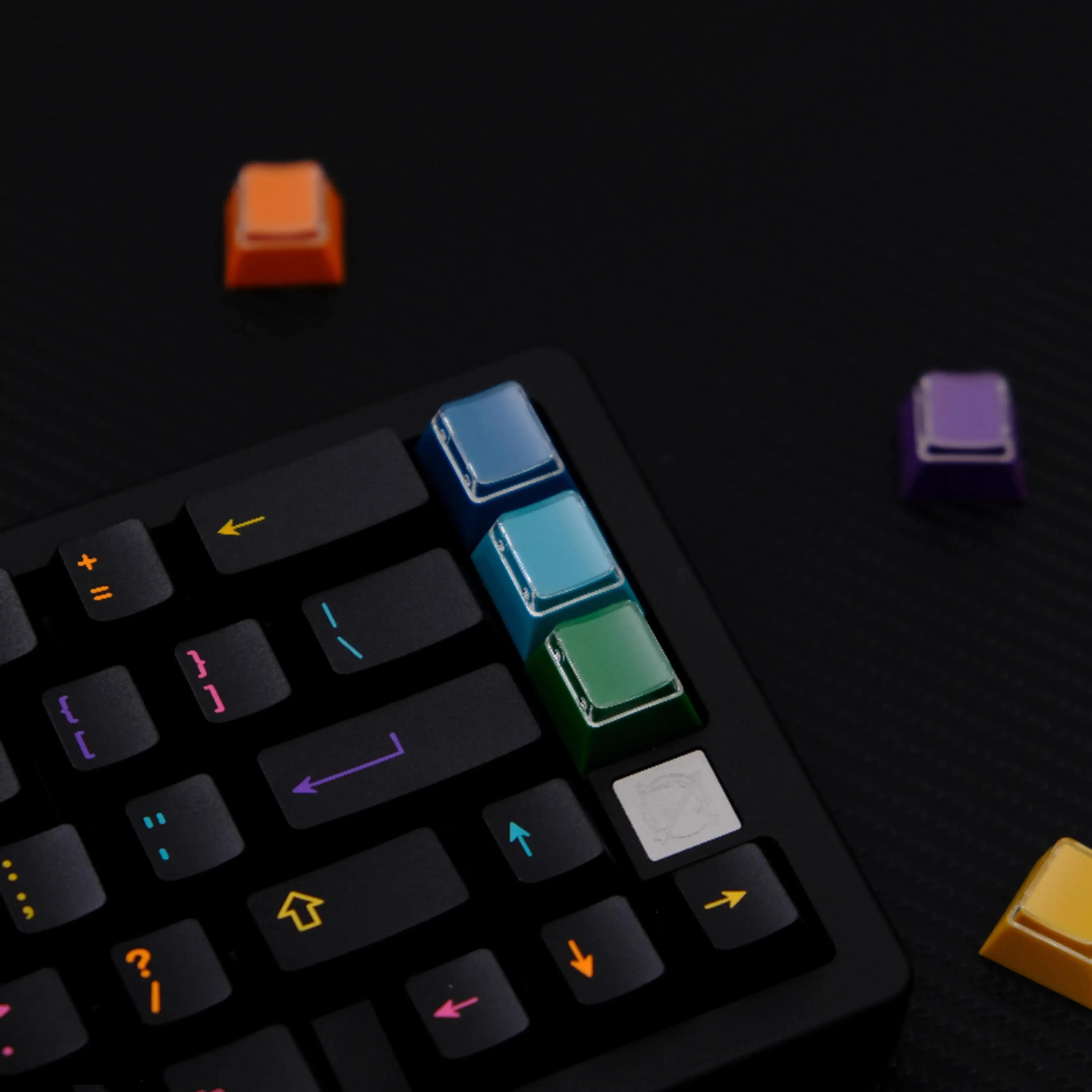 Imagem -03 - Gmk-keycaps Conjunto For Mechanical Keyboard Preto Tema Colorido Abs Perfil Cereja Keycap Colorido Acessórios Presente