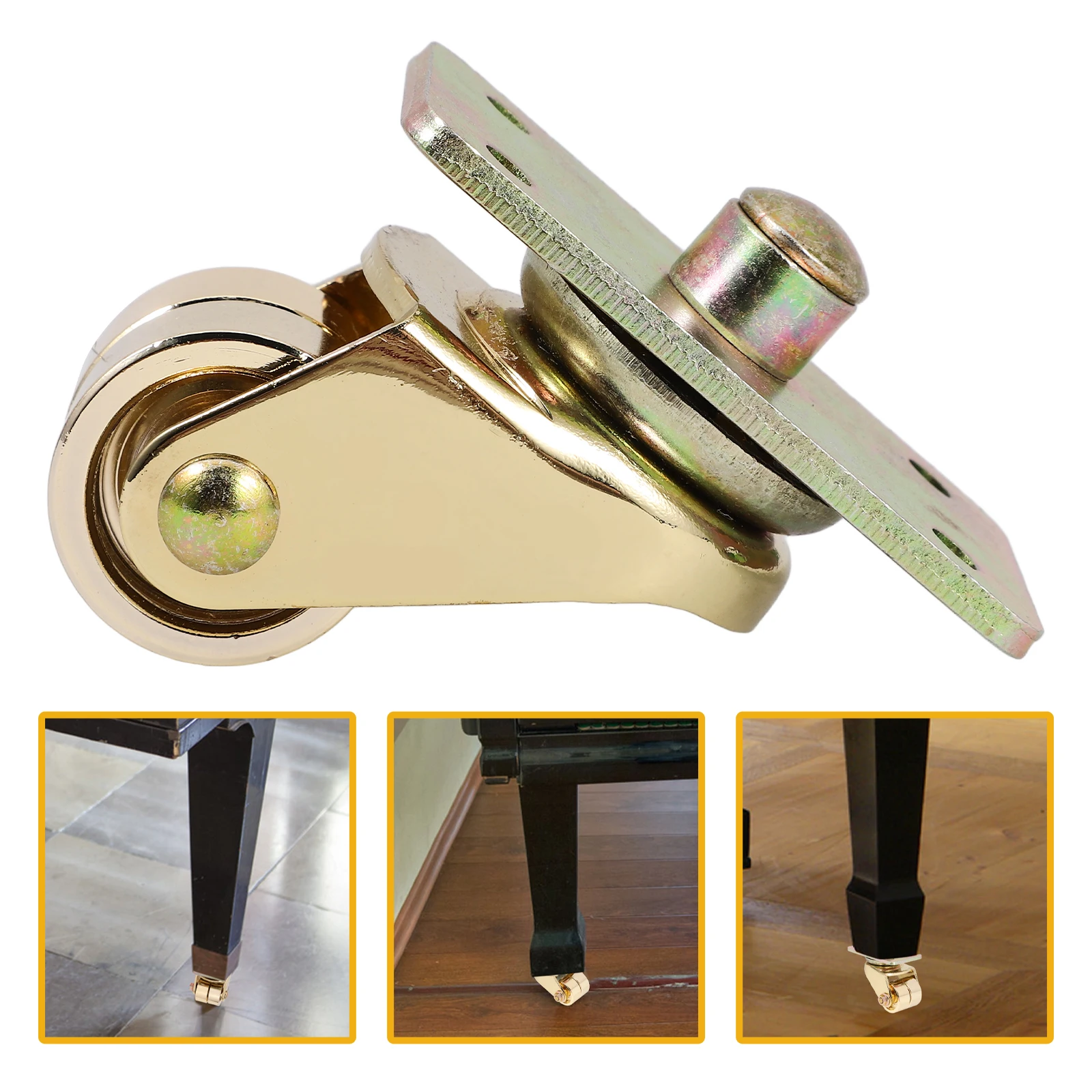 

Piano Metal Casters Rollers Wheels Replacement Accessory Parts Iron Movable for