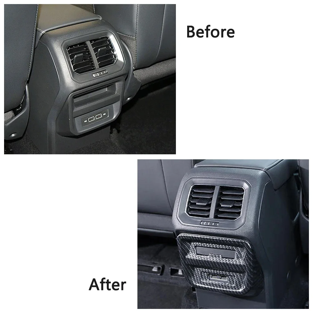 For Volkswagen VW Tiguan MK2 2017-2019 Central Console Storage Box Armrest Box AC Outlet Vent USB Panel Cover Trim