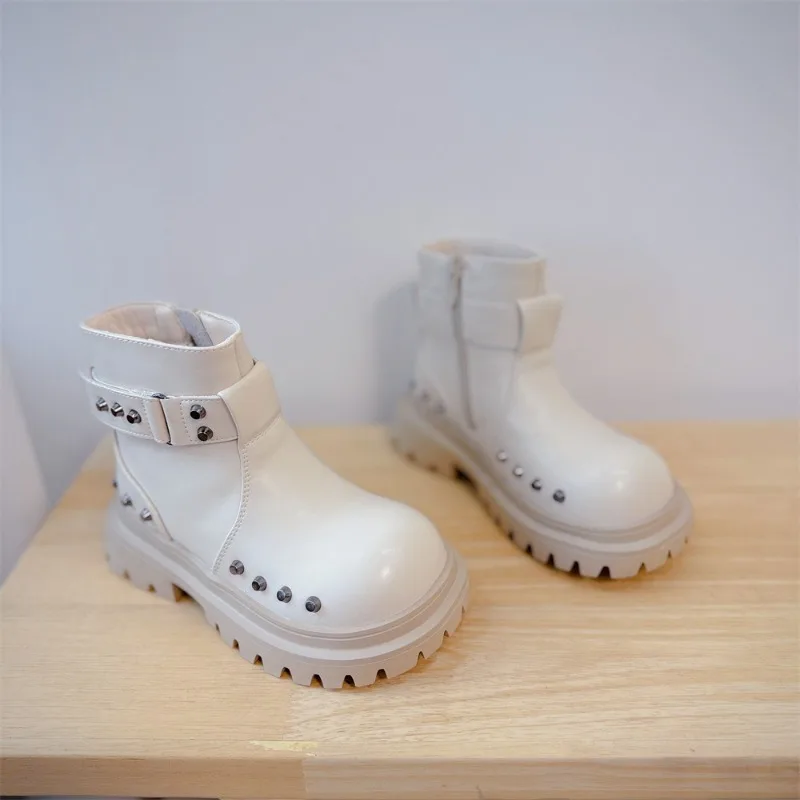 الشتاء أحذية الأطفال جلد طبيعي موضة عادية برشام الثلوج تشيلسي حذاء من الجلد بنين بنات جلد البقر في الهواء الطلق أحذية أطفال طفل