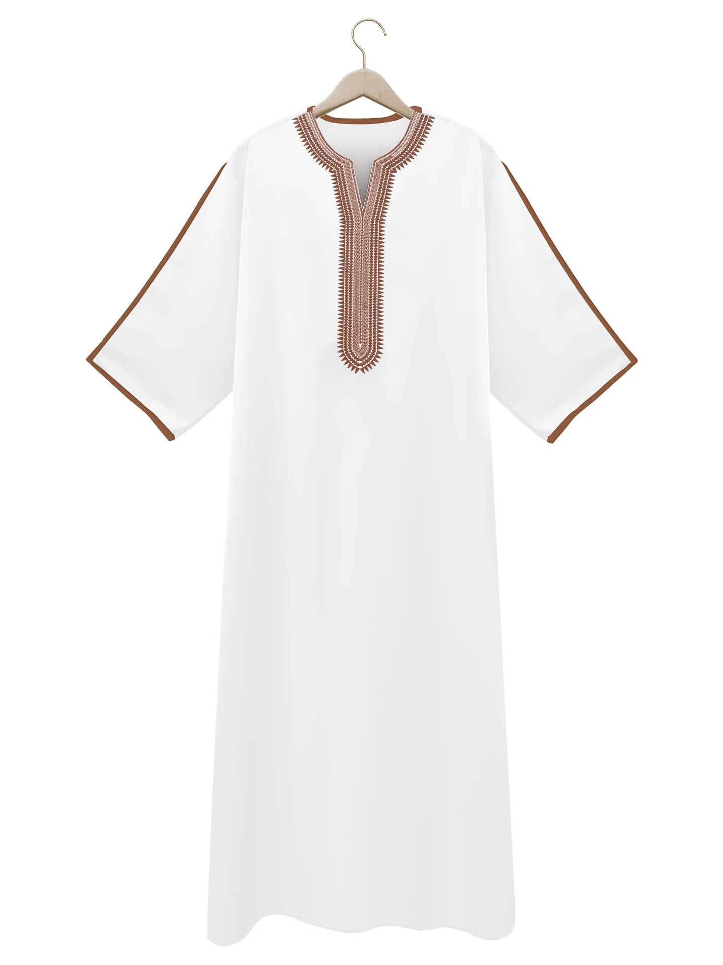 Men's Long Sleeve Muslim Abaya Lslamic Dress Middle Eastern Saudi Clothing Moroccan Man Thobe Jubba Kandora Djellaba