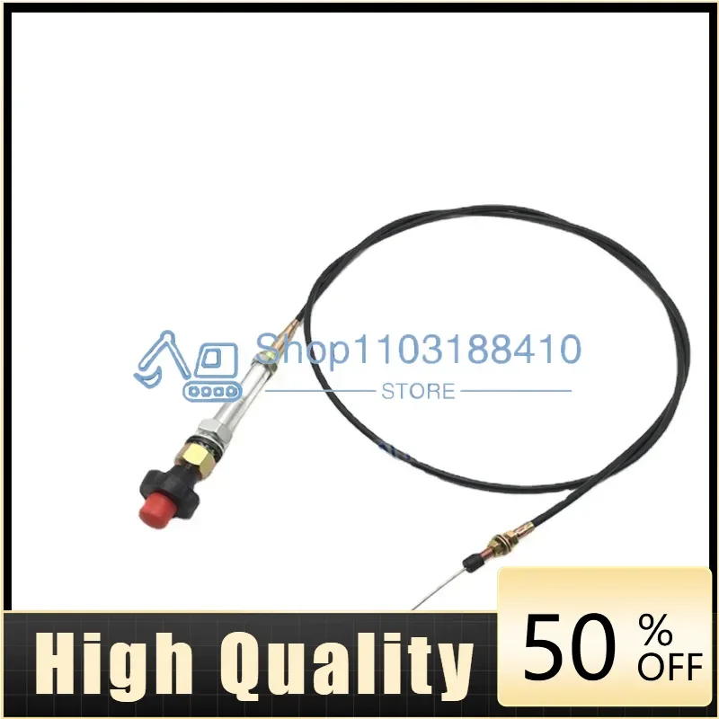 Throttle Pull Rope Accelerator cable 2.5M boat Tractor forklift Throttle cables Excavator parts  50/60/70/80/90/150/210