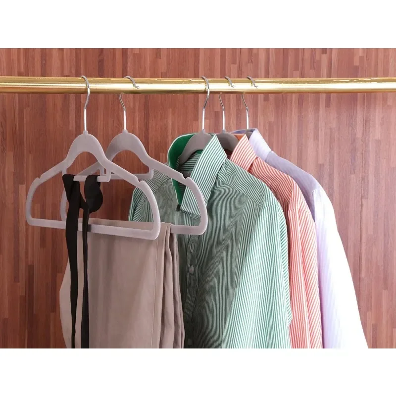 Clothes Coat Velvet Hangers Non Slip Luxury Flocked Trouser Skirt Storage Hook Hanger Closet Clothes Hangers for Adults