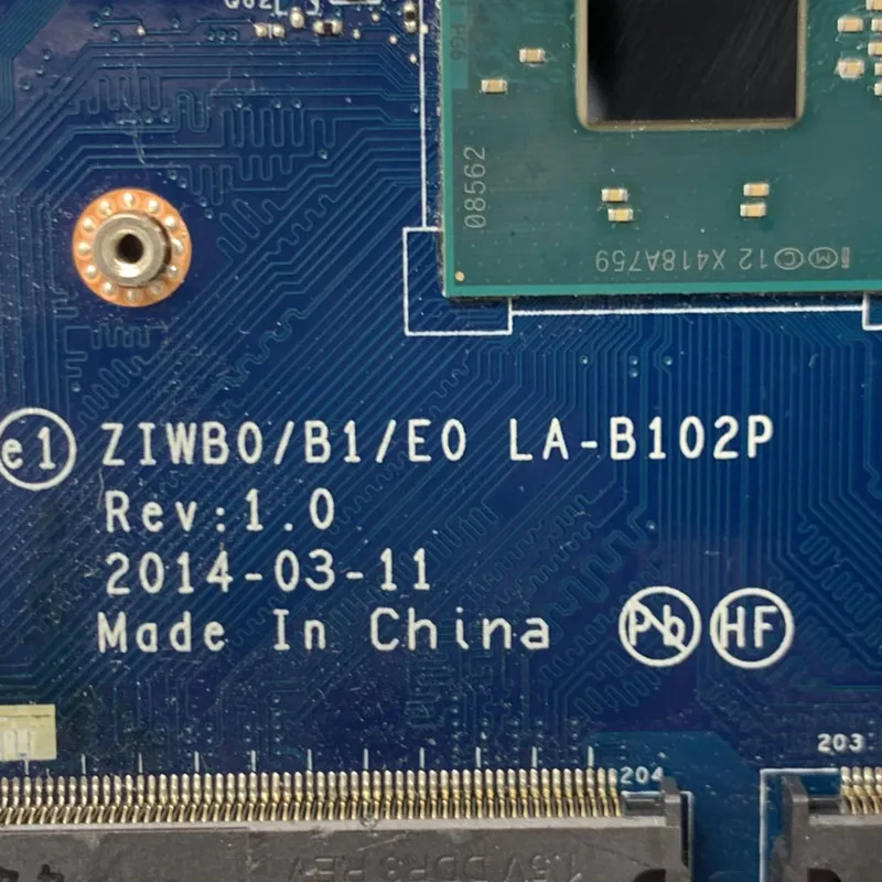 LA-B102P ZIWB0 B1/E0สำหรับ Lenovo B50-30 E50-30แล็ปท็อปเมนบอร์ด5B20G46104ที่มี SR1W4 N2830 CPU 100% ผ่านการทดสอบแล้วว่าทำงานได้ดี