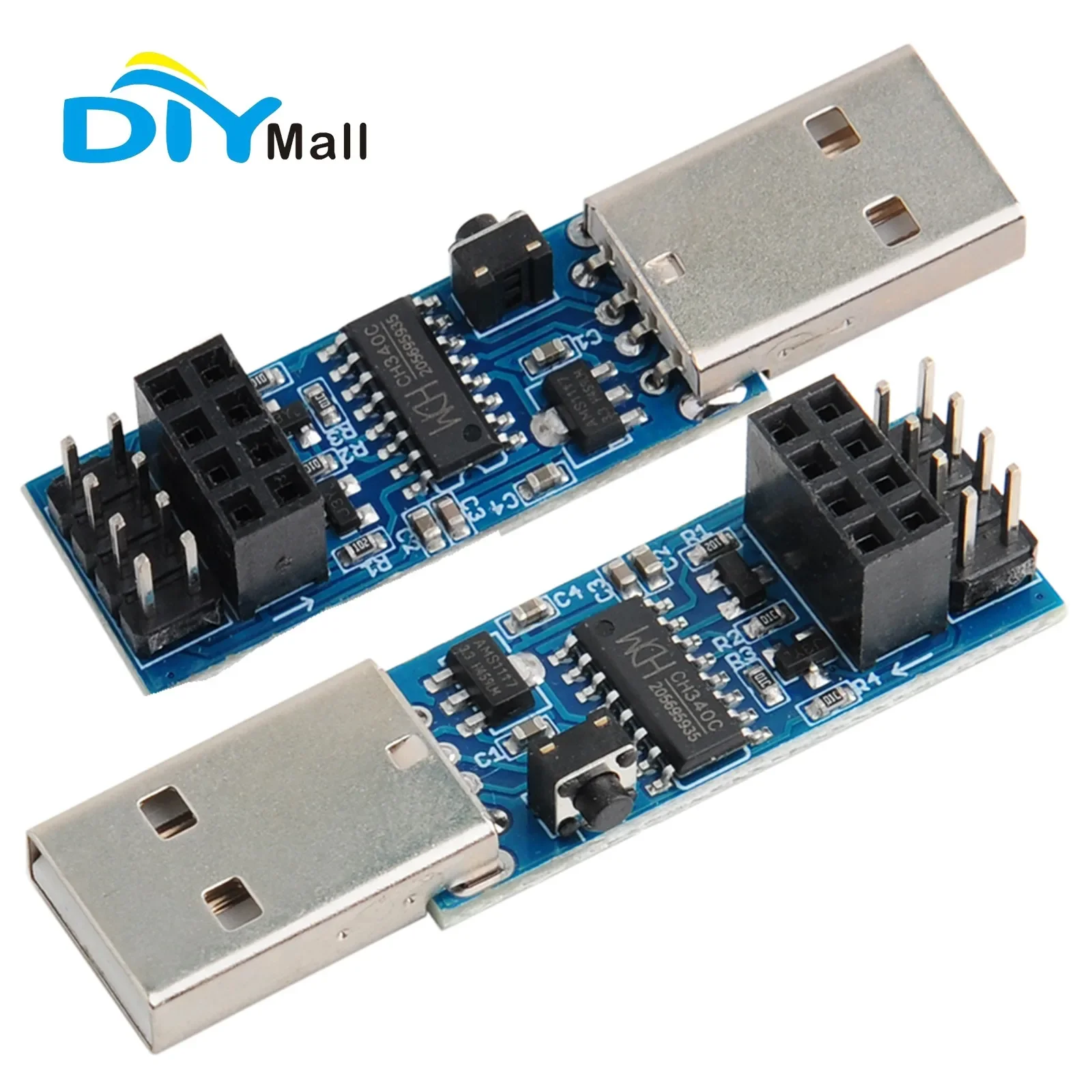 

Программатор DIYmall USB — ESP8266 с чипом CH340C и автоматической загрузкой схемы для ESP-01/ESP-01S