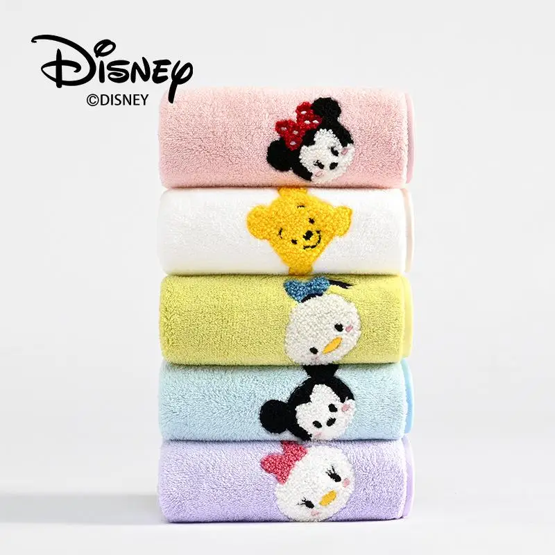 Disney Cute Cartoon Anime Five Pack Children's Towel Home Soft Absorbent Coral Velvet Face Wash and Hand Wipe Square Towel Gifts