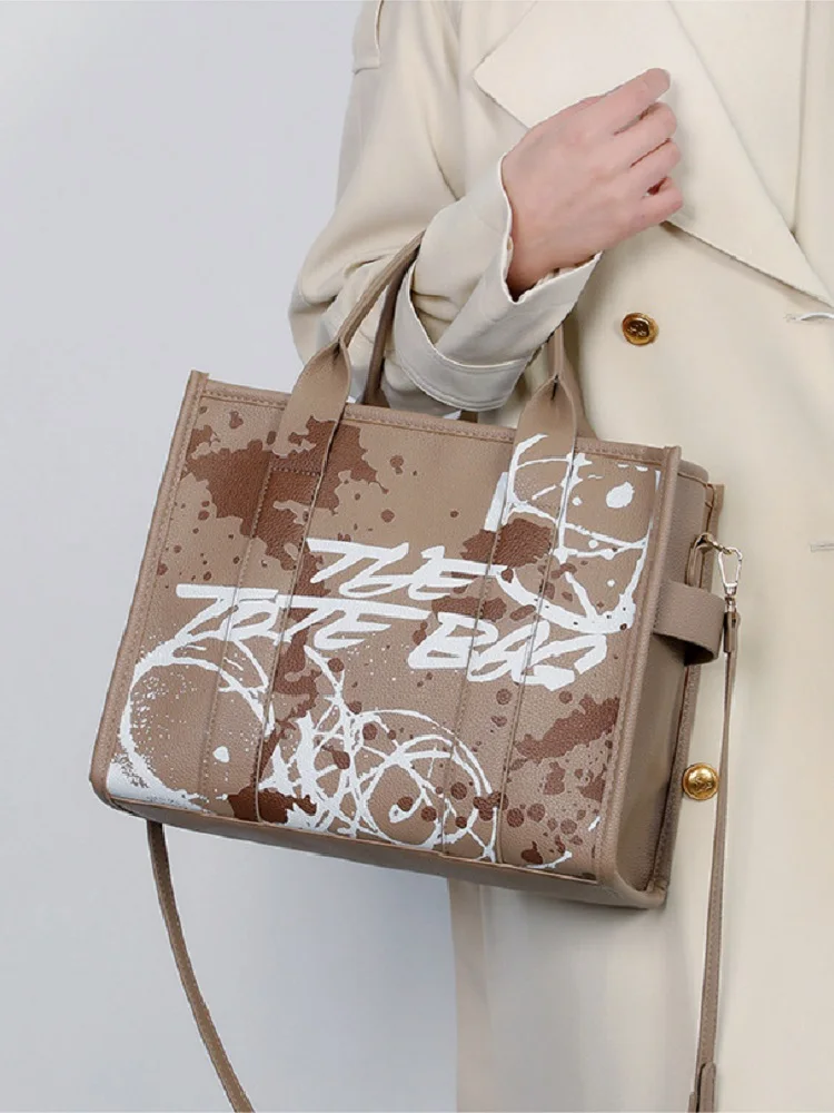 

New PU Letter Women Tote Bag Fashion versatile Shoulder Bag Large Capacity casual Student bag high Quality women's handbag