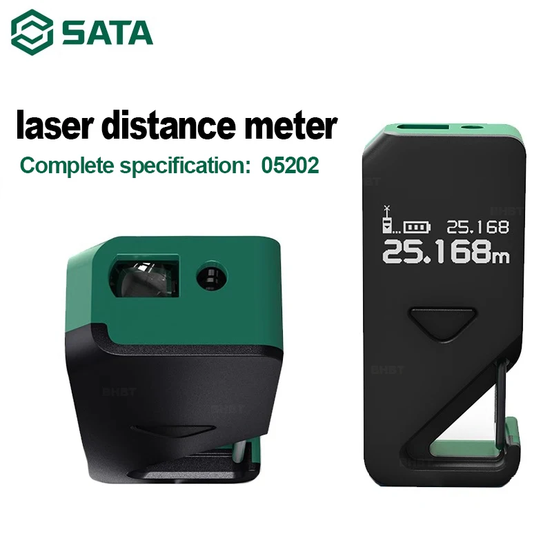 SATA Laser Rangefinder Mini Handheld Electronic Ruler Laser Distance Meter OLED Screen Dual Laser High Precision Measuring Tools