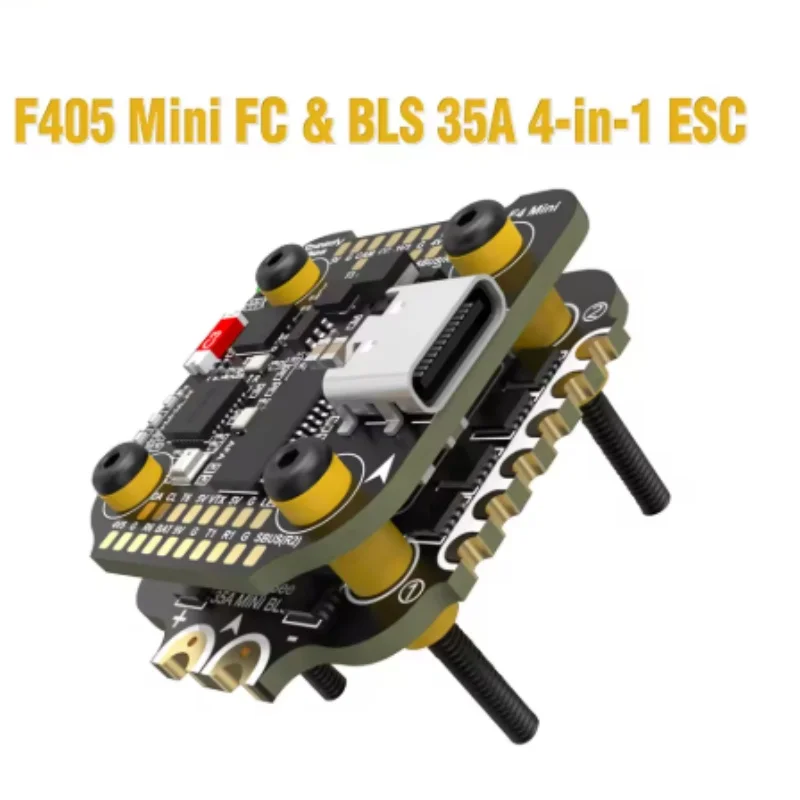 SpeedyBee F405 Mini Stack Flight Controller FC BLS 35A V2 3-6S 20x20 4-in-1 ESC Dual BECs for RC FPV Racing Drone