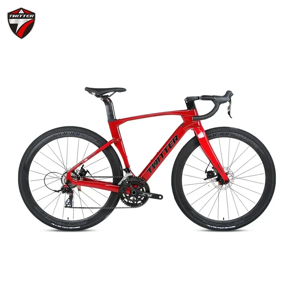 TWITTER GRAVEL-V3-RS-24S Carbon Fiber Road Bicycle RS-SENSAH HRD-G100 Full Oil Disc Brake 700*38C Aluminum Wheel Carbon Handle