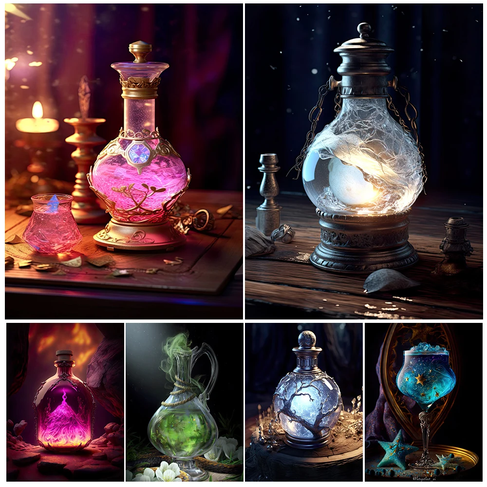 

Potion Of Death Immunity And Love Potion Gothic Wall Art Canvas Painting Witch Witchcraft Potion Art Poster And Print Home Decor