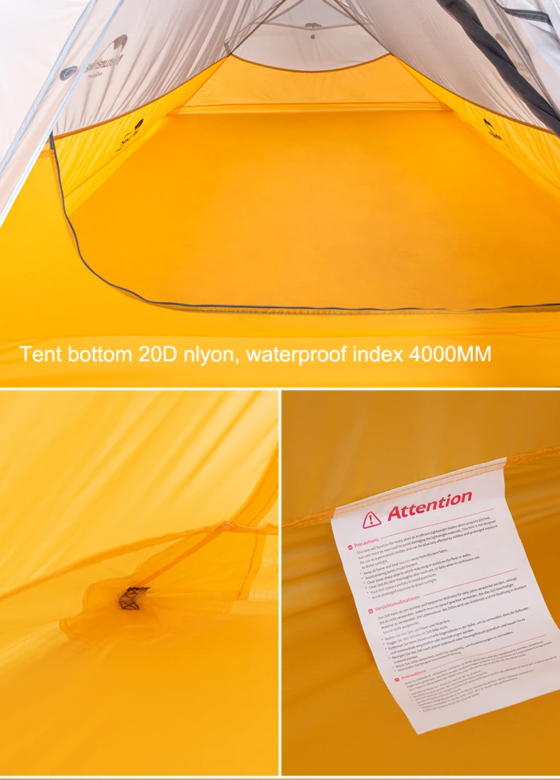 Naturehike Cloud-Up 2 Tente Dôme 2 Personnes Ultra-Légère - Imperméable Randonnée Camping
