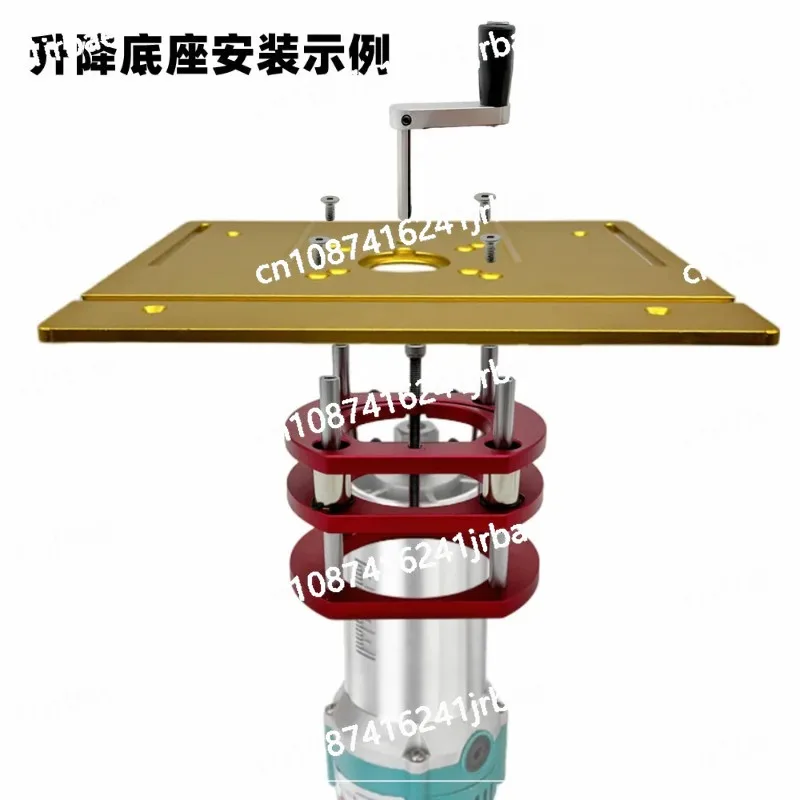 Woodworking flip-flop lifting base Small gong machine lifting table, slotted, tenon trimming, chamfered table