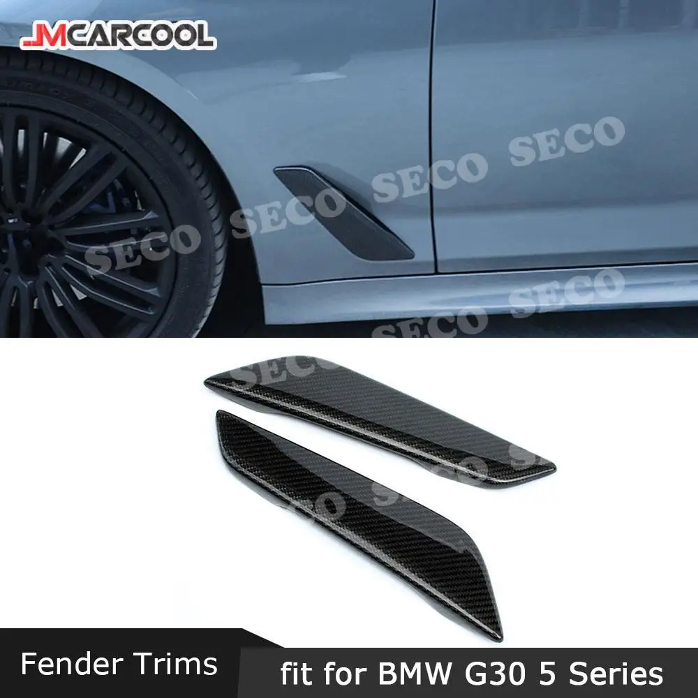 

JMCARCOOL For BMW 5 Series G30 G31 2017-2019 Carbon Fiber Front Fender Side Air Flow Intake Trims Cover Winglet Car Exterior