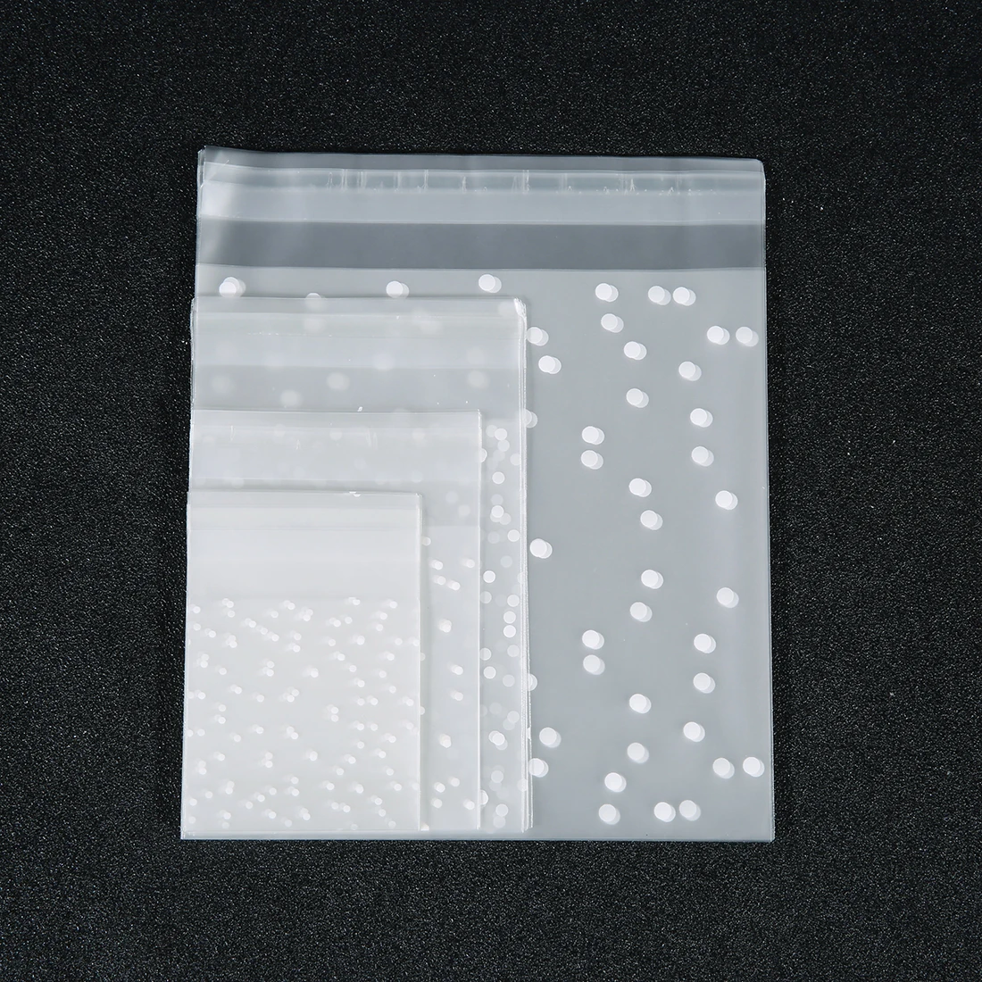 100pcs/lot White Polka Dot Matte Packaging Bag Self Sealing Bag For Jewelry Making DIY Gift Bag Rings Earrings Packaging Bag