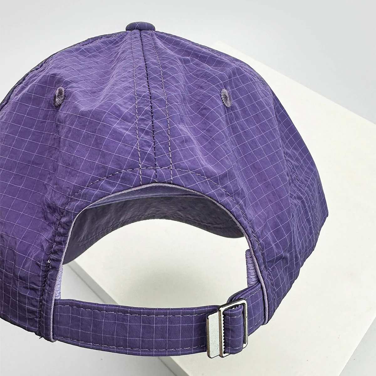 New Unisex Embroidered Nice Letters Simple Baseball Hats Breathable Quick Drying Sunshade Peaked Caps Versatile Small Lattice 6