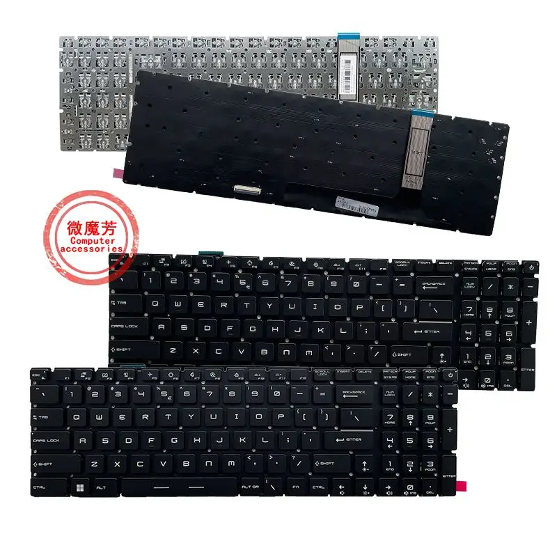 Keyboard US For MSI GE76 GP76 GS76 Raider MS-17K3 MS-KK MS-K4 10UE 10UG 10UH 11UE 11UG 11UH Dragon Tiamat Per-Key Backlight