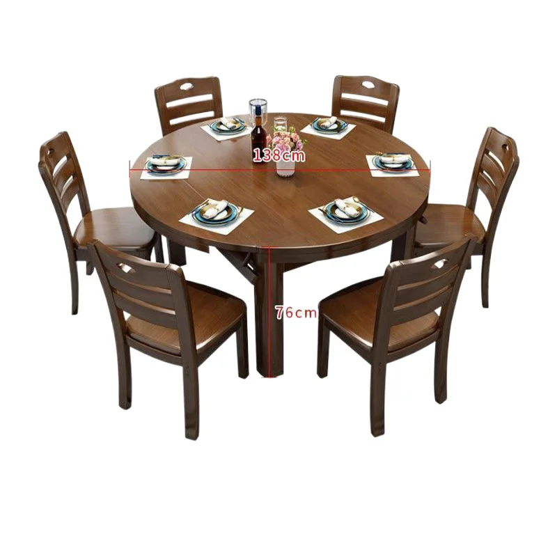 

Household square and circle dual-use, eating table, folding, small apartment
