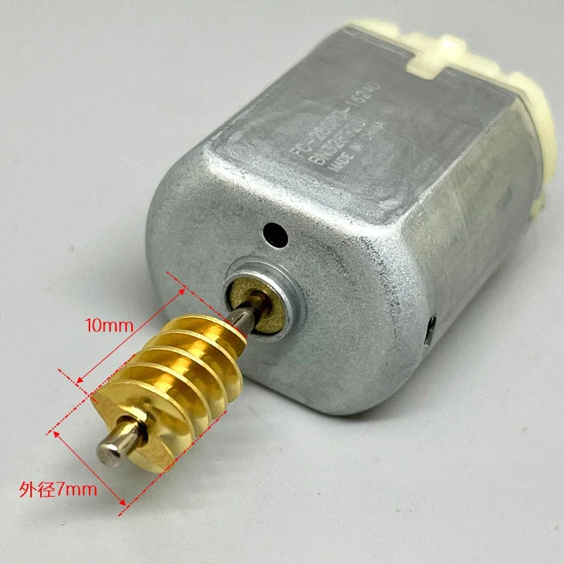 Mabuchi FC-280PD-16240 Mini DC 12V 7900RPM Carbon Brush Motor with Worm Gear Shaft for Car Door Lock Actuator & Rearview Mirror