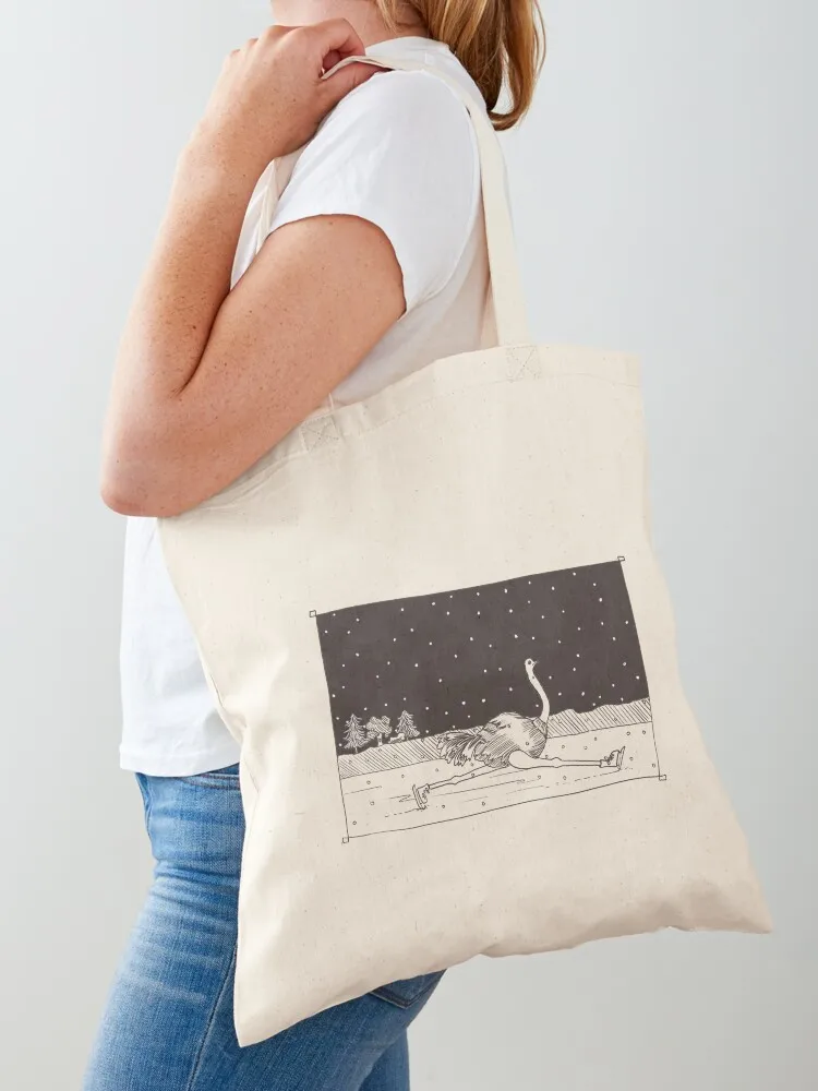

Ostrich out Night Skating Tote Bag large size bags Canvas bag Women bags tote bag women