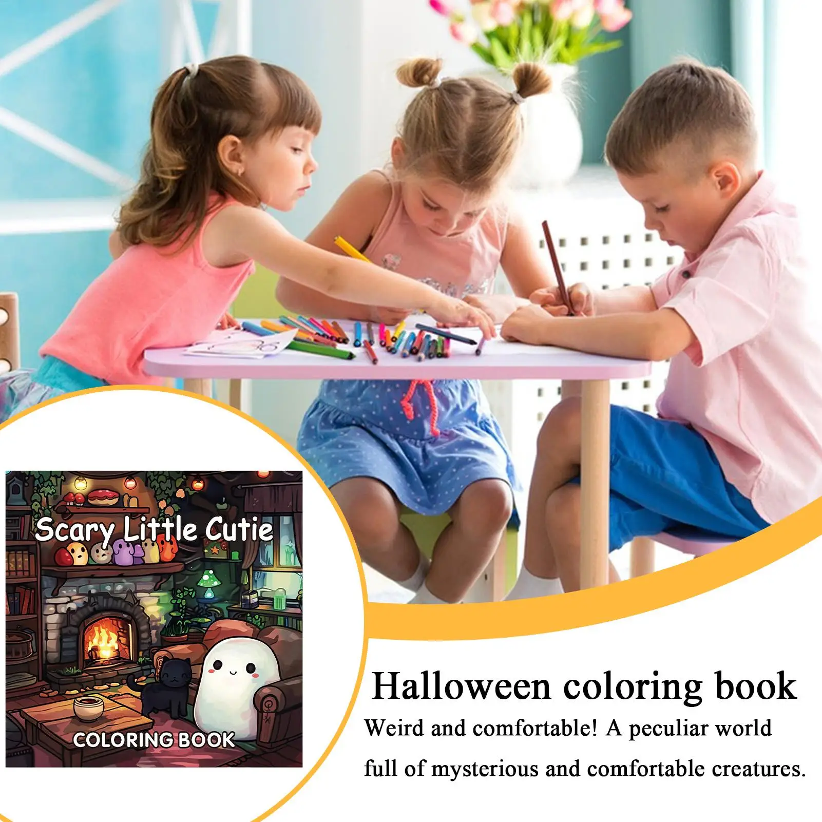 ハロウィンぬりえブック かわいいハロウィンぬりえブック 40 枚 画用紙 漫画 落書きアート 描画ジャーナル 大人 子供用