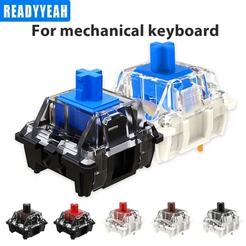 사일런트 커스텀 축 기계식 키보드 스위치, 레드 블루 다크 브라운 블랙 스위치, 게임용 키보드 액세서리, 부드러운 1/5/10 개
