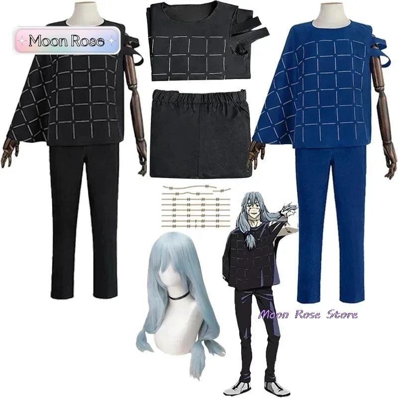 Jujutsu Kaisen Mahito Cosplay Kostuums Anime Pruik Top Broek Pak Halloween Kostuum Voor Mannen Carnaval Feest Rekwisieten