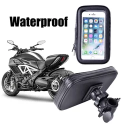 Bike Motor Phone Holder Waterproof Phone Bag Pouch Cases Motorcycle Bicycle Handlebar Cellphones GPS Stand for iPhoneX 8