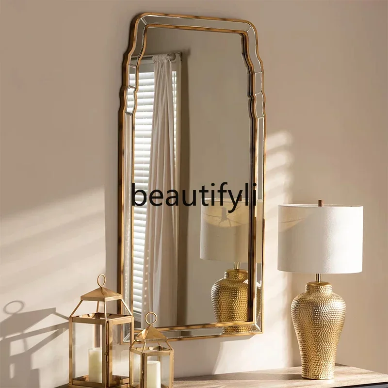

SS ss7486 Bedroom vanity mirror vanity table mirror wall hanging bathroom dining room decorative mirror simple European style