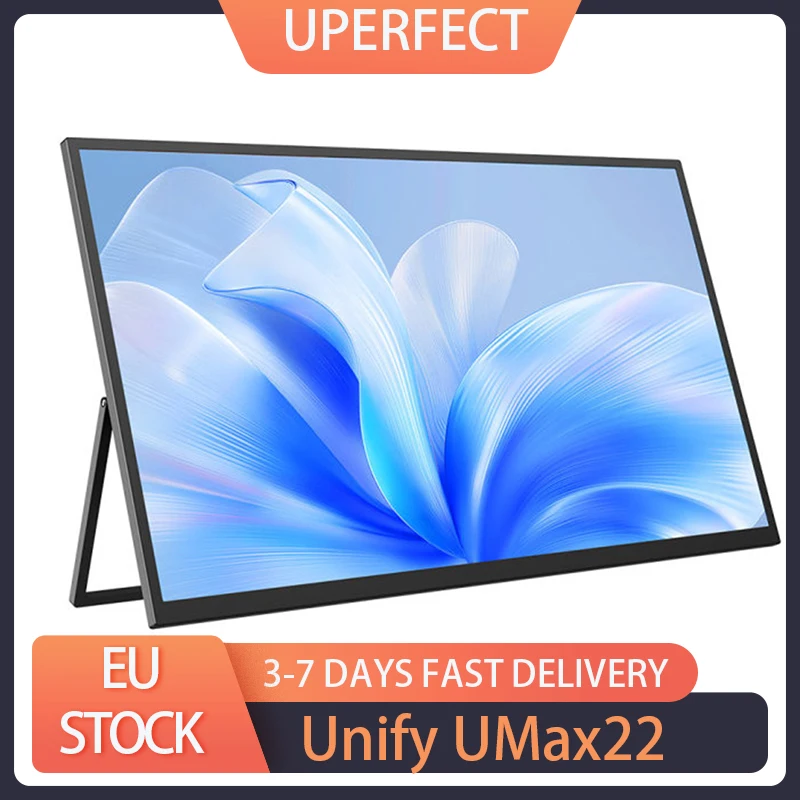 UPERFECT UMax22 22-inch Portable Monitor 60Hz Refresh Rate, 2560*1440 IPS Screen, 100% sRGB, FreeSync, Built-in Speakers, HDR