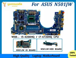 N501JW For ASUS N501JW G501J G501JW Laptop Motherboard With I5 I7 CPU GT960M 2G GPU 8G RAM IO HDD LED board 100% tested