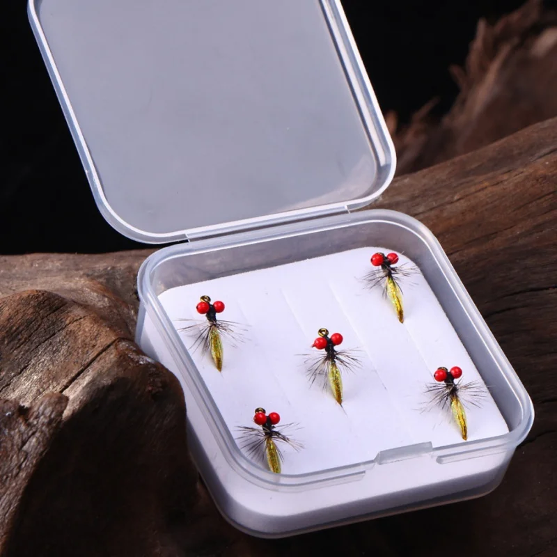 5PCS/Set Fly Tying Hook Fishing Bait Flashing Fly Hook Outdoor Fly Fishing Lure Bass Height Biomimetic Fishing Tackle