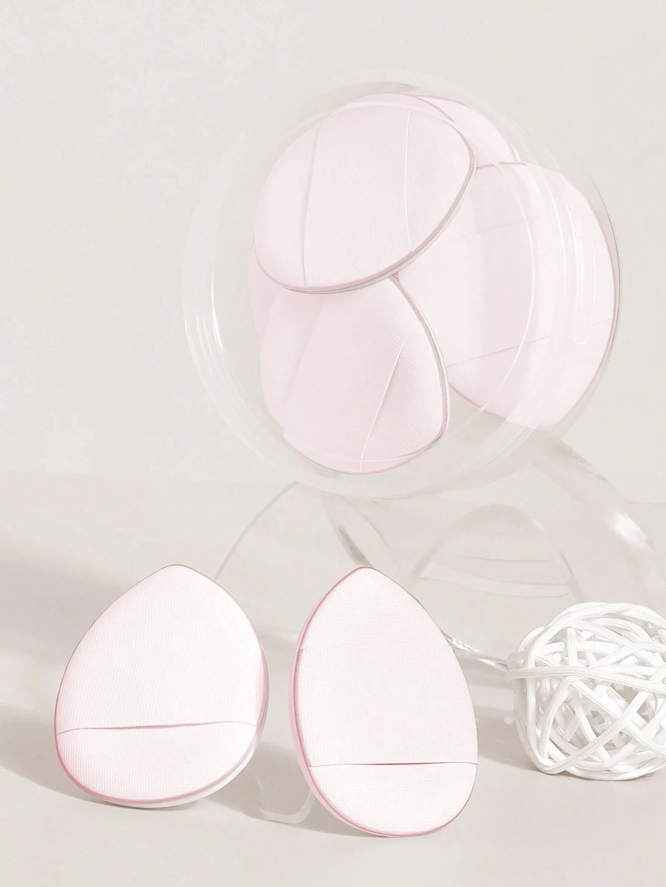 Mini tamanho conjunto de puff de dedo profissional almofada cosmética puff corretivo bb fundação detalhe puff maquiagem esponja ferramenta beleza