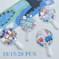 10/15/20Pcs Goo Card Handbook Stickers 5cm Mini Guka Fan Kawaii Decoration Sticker DIY Hand Tools Cuckoo Card School Supplies
