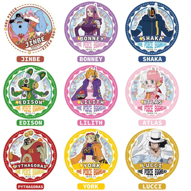 شارة دائرية رسمية من ون بيس بتصميم إيج هيد - الموجة الثالثة، تحتوي على نمط مخفي لتجربة فتح مفاجئة
