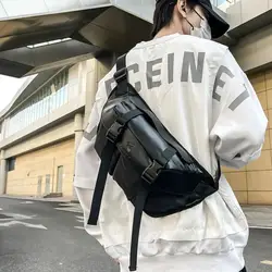 Popular Japanese Korean Trend Cool Workwear Style Crossbody Chest Bag Men's Casual Sports Cycling Waterproof Waist Bag Female