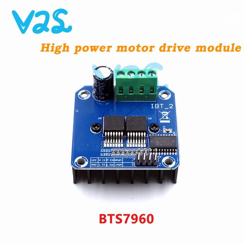 1PCS Double BTS7960 DC 43A Stepper Motor Driver Module H-Bridge PWM Module for Smart Car