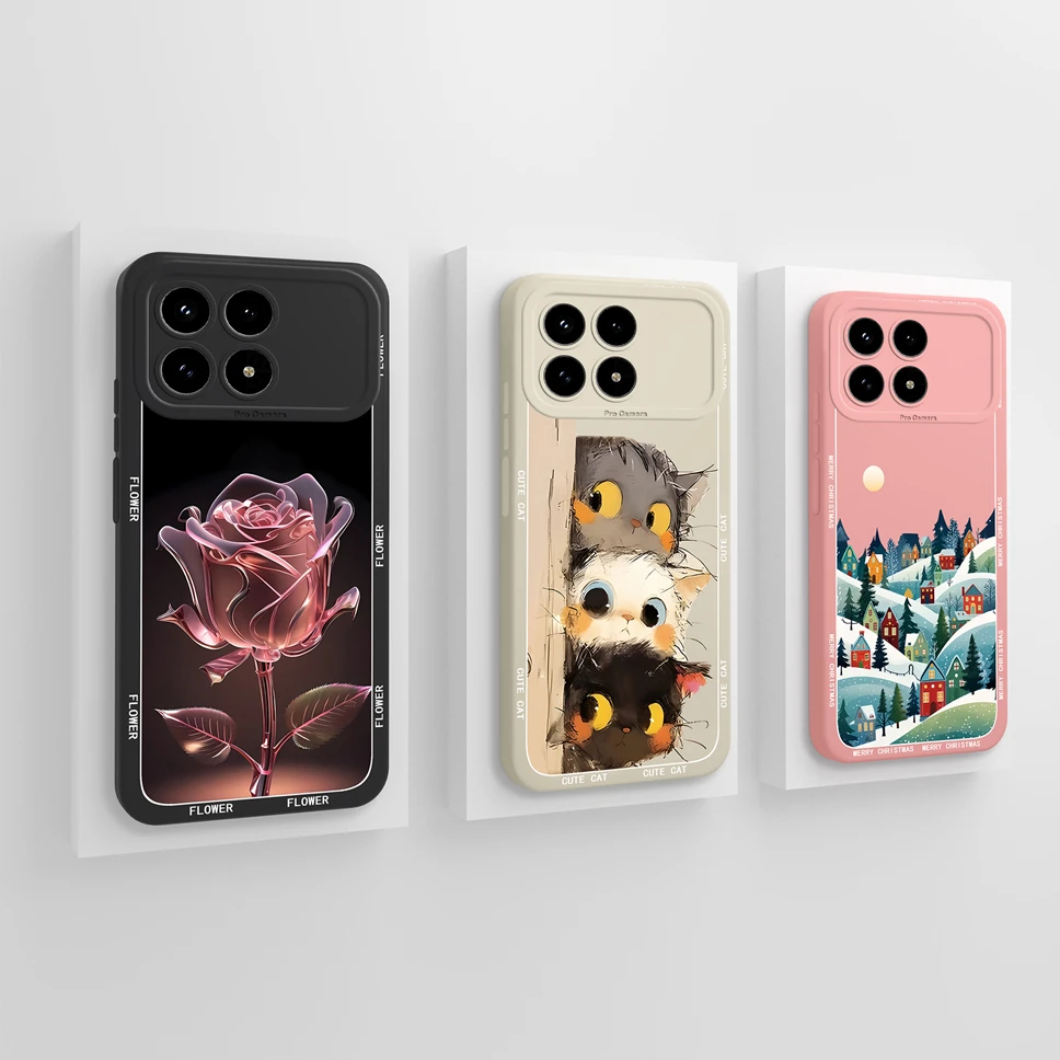 ل Xiaomi Poco F8 Pro F8 الترا جراب هاتف جميل القط الدب الكرتون لينة السائل سيليكون الوفير ل Poco F 8 برو غطاء مقاوم للصدمات #6