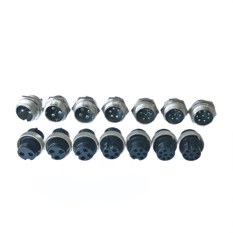 GX16 simple female connector, GX16 aviation plug, M16 simple female connector, injection molded version, 2-pin to 10-pin