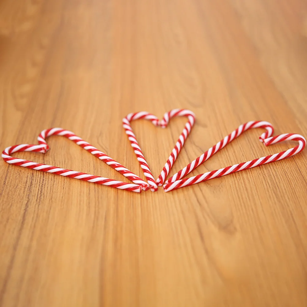 

24Pcs Christmas Candy Cane Decoration Red White Walking Stick Shape Premium Material Festive Party Decor Candy Cane